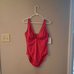 Time And Tru Raspberry Pink Swimsuit NWT Size 12-14
